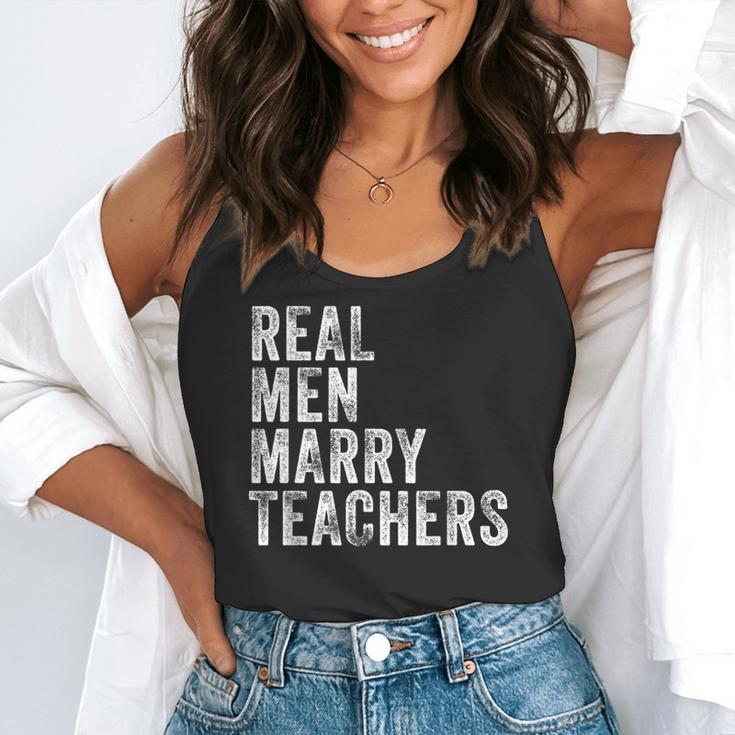 Real Men Marry Teachers Future Husband Wife Engagement Flowy Tank, funny gift Real Men Marry Teachers Future Husband Wife Engagement Flowy Tank, funny gift