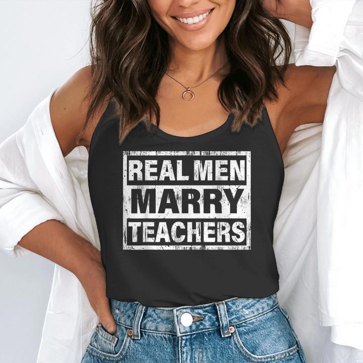 Real Men Marry Teachers Teacher Flowy Tank, funny gift Real Men Marry Teachers Teacher Flowy Tank, funny gift