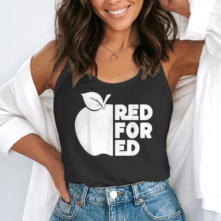 Red For Ed Teacher Support Public Education For Men Women Kids Flowy Tank, funny gift Red For Ed Teacher Support Public Education For Men Women Kids Flowy Tank, funny gift