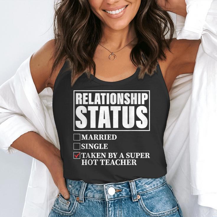 Relationship Status Taken By Super Hot Teacher Flowy Tank, funny gift Relationship Status Taken By Super Hot Teacher Flowy Tank, funny gift
