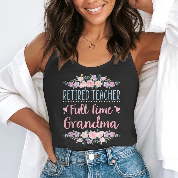 Retired Teacher Full Time Grandma Teaching Retirement Flowy Tank, funny gift Retired Teacher Full Time Grandma Teaching Retirement Flowy Tank, funny gift