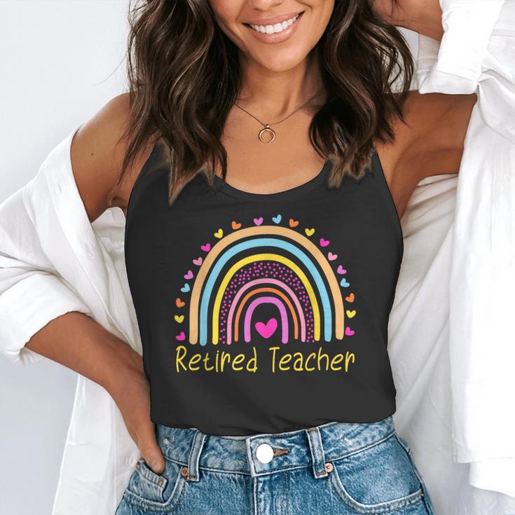 Retired Teacher Rainbow Flowy Tank, funny gift Retired Teacher Rainbow Flowy Tank, funny gift