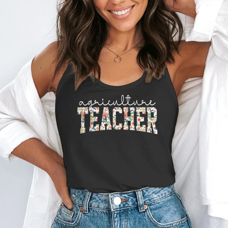 Retro Floral Agriculture Teacher Farmer AG Teacher Team Crew Flowy Tank, funny gift Retro Floral Agriculture Teacher Farmer AG Teacher Team Crew Flowy Tank, funny gift