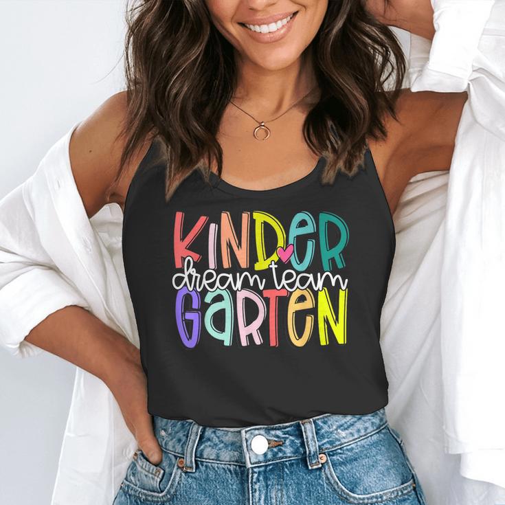 Retro Kindergarten Dream Team Back To School Teacher Kids Flowy Tank, funny gift
