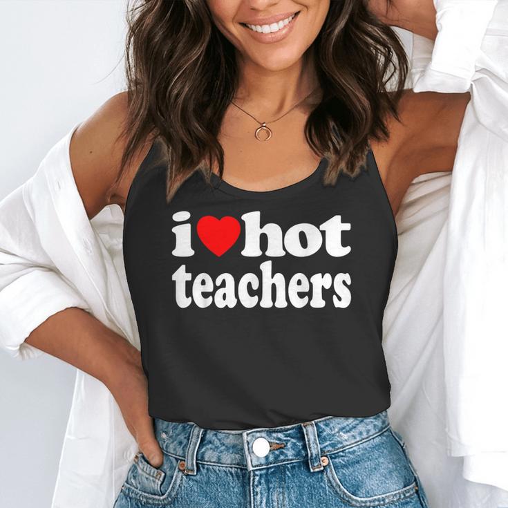 Retro I Love Hot Teachers Vintage I Heart Hot Teacher Men Women Girls Kids Flowy Tank, funny gift