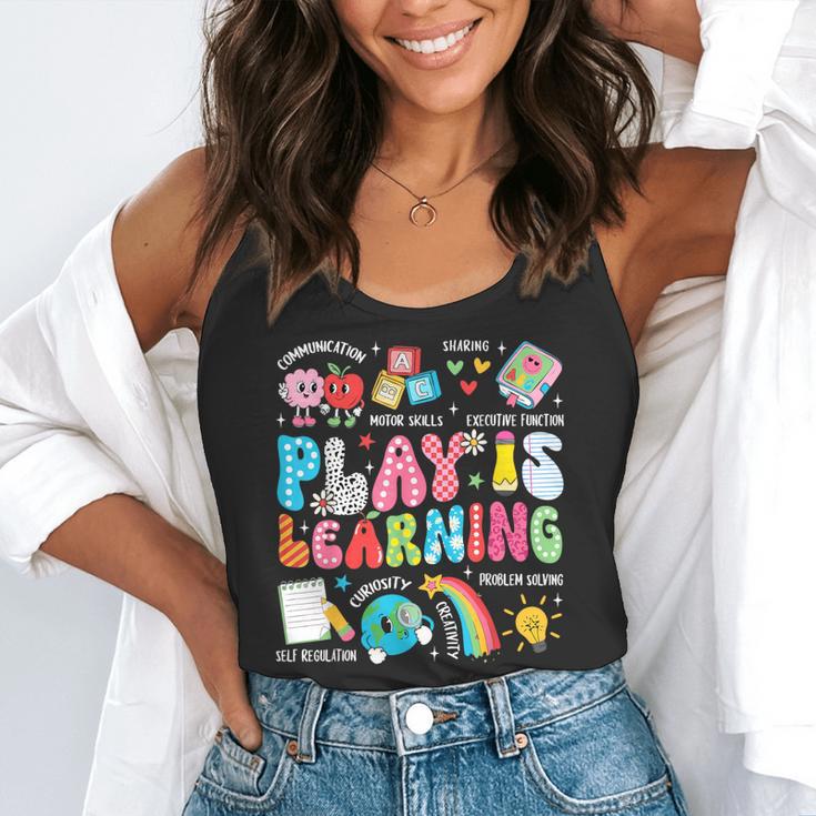 Retro Play Is Learning Kindergarten Teacher Team Women Flowy Tank, funny gift Retro Play Is Learning Kindergarten Teacher Team Women Flowy Tank, funny gift