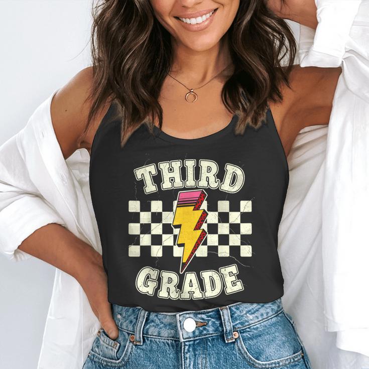 Retro Third Grade Teacher Lightning Bolt Pencil Teacher Kids Flowy Tank, funny gift Retro Third Grade Teacher Lightning Bolt Pencil Teacher Kids Flowy Tank, funny gift