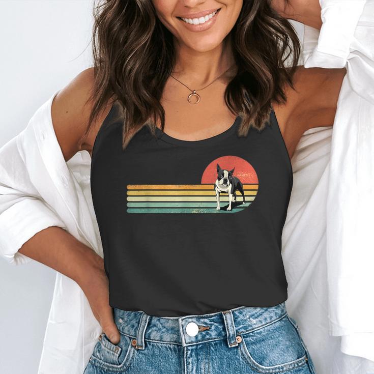 Retro Vintage Boston Terrier Dog Lover Boston Terrier Mom Flowy Tank, funny gift