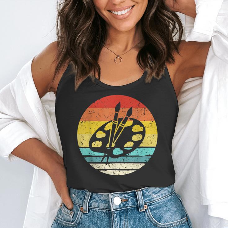 Retro Vintage Paint Palette Costume Artist Art Teacher Men Women Flowy Tank, funny gift