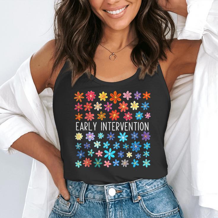 Retro Wildflower Early Intervention Teacher Interventionist Flowy Tank, funny gift Retro Wildflower Early Intervention Teacher Interventionist Flowy Tank, funny gift