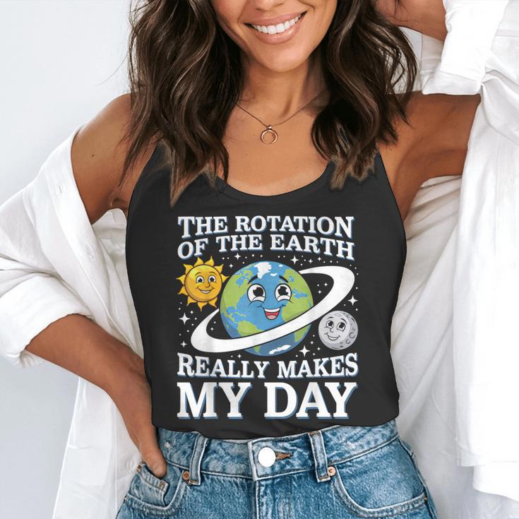 Rotation Of Earth Science Teacher Earth Day Men Women Flowy Tank, funny gift