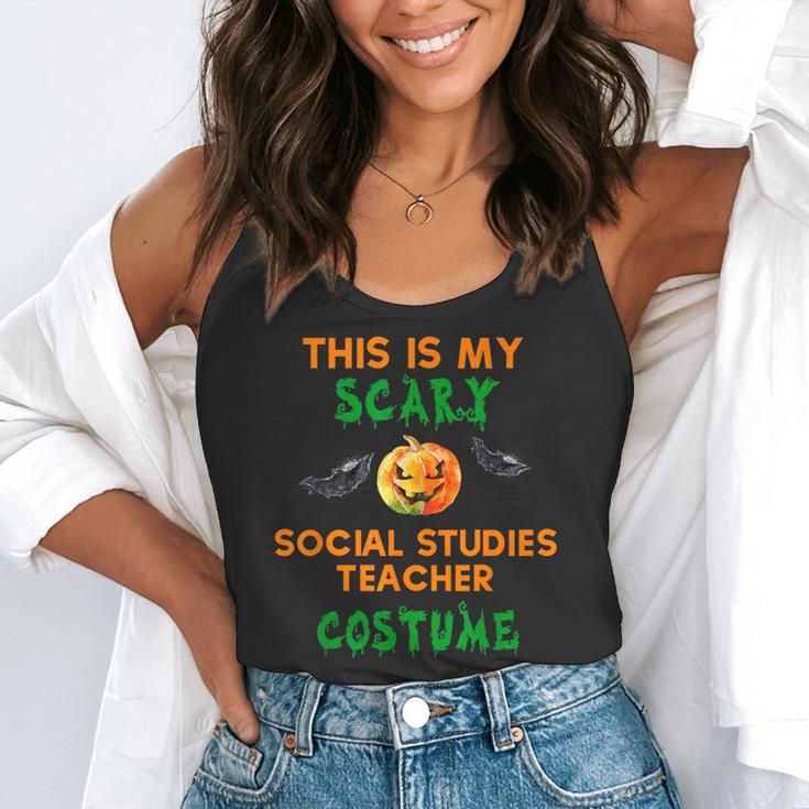 My Scary Social Studies Teacher Costume Halloween Men Women Flowy Tank, funny gift My Scary Social Studies Teacher Costume Halloween Men Women Flowy Tank, funny gift