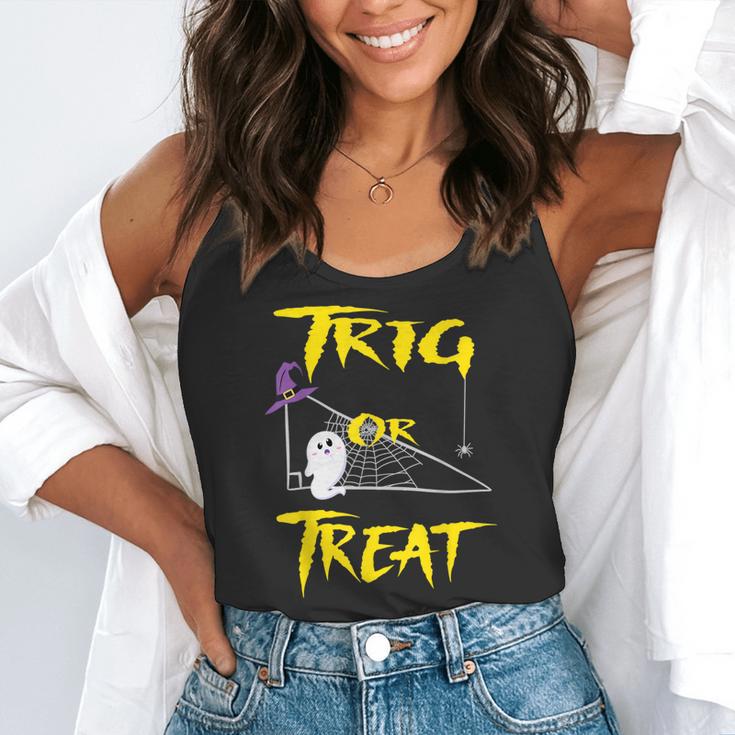 School Math Teacher Halloween 2022 Trig Or Treat Shirt Flowy Tank, funny gift
