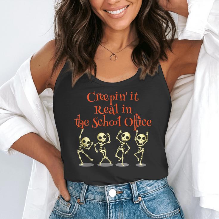 School Office Clerk Creepin' It Real HALLOWEEN Teacher Shirt Flowy Tank, funny gift School Office Clerk Creepin' It Real HALLOWEEN Teacher Shirt Flowy Tank, funny gift