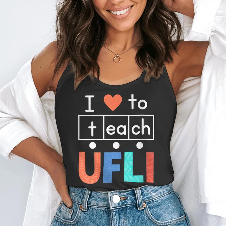 Science Of Reading I Love To Teach UFLI Teacher Literacy Flowy Tank, funny gift