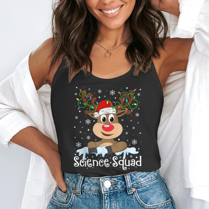 Science Teacher Squad Reindeer Christmas Teacher Xmas Lights For Men Women Flowy Tank, funny gift