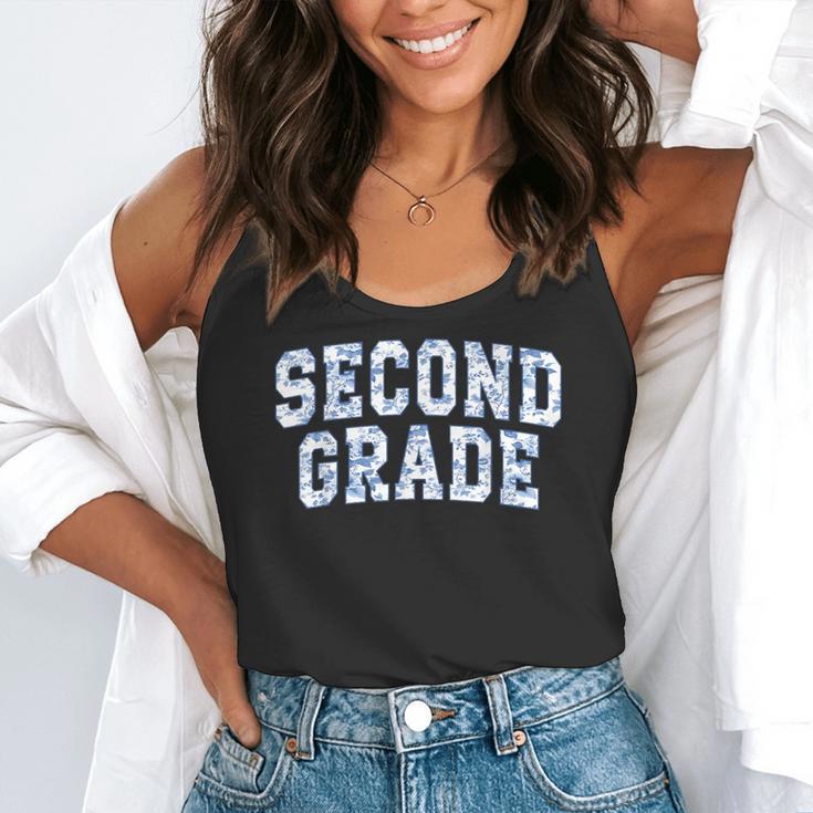 Second Grade Floral Blue Back To School 2nd Grade Teacher Flowy Tank, funny gift Second Grade Floral Blue Back To School 2nd Grade Teacher Flowy Tank, funny gift