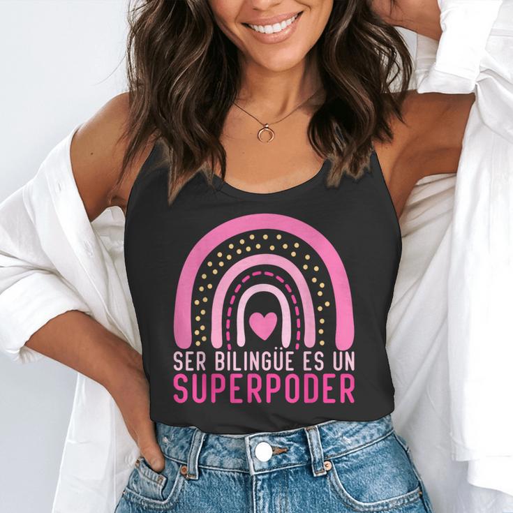 Ser Bilingue Es Un Superpoder Spanish Teacher Esl Teacher Flowy Tank, funny gift Ser Bilingue Es Un Superpoder Spanish Teacher Esl Teacher Flowy Tank, funny gift