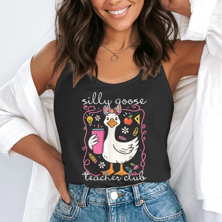 Silly Goose Teacher Club Animal Lover Groovy Teacher Flowy Tank, funny gift Silly Goose Teacher Club Animal Lover Groovy Teacher Flowy Tank, funny gift