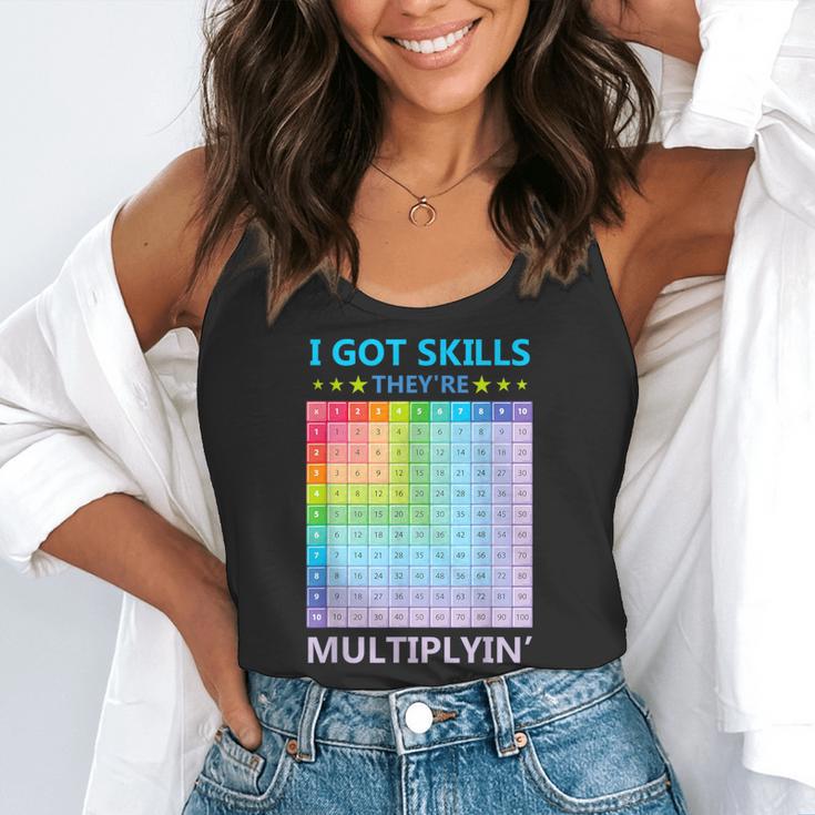 I Got Skills They'Re Multiplying Math Teacher Students Flowy Tank, funny gift I Got Skills They'Re Multiplying Math Teacher Students Flowy Tank, funny gift