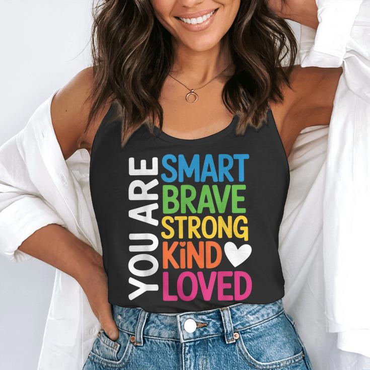 You Are SMART BRAVE STRONG KIND LOVED MOTIVATION TEACHER KID Flowy Tank, funny gift You Are SMART BRAVE STRONG KIND LOVED MOTIVATION TEACHER KID Flowy Tank, funny gift