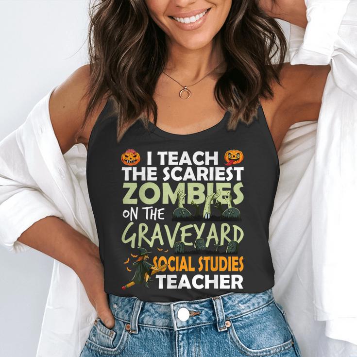 Social Studies Teacher Teach Scariest Zombies On Graveyard For Men Women Flowy Tank, funny gift Social Studies Teacher Teach Scariest Zombies On Graveyard For Men Women Flowy Tank, funny gift