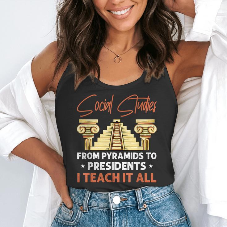 Social Studies Teacher World History Teacher Men Women Flowy Tank, funny gift