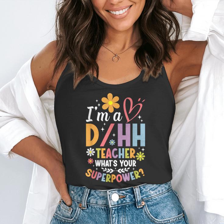 Special Education ASL Teacher Superpower DHH Teacher Flowy Tank, funny gift