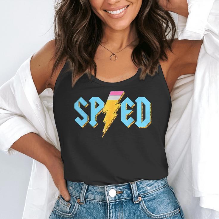 Special Education SPED Rocks Teacher Back To School Rock Flowy Tank, funny gift