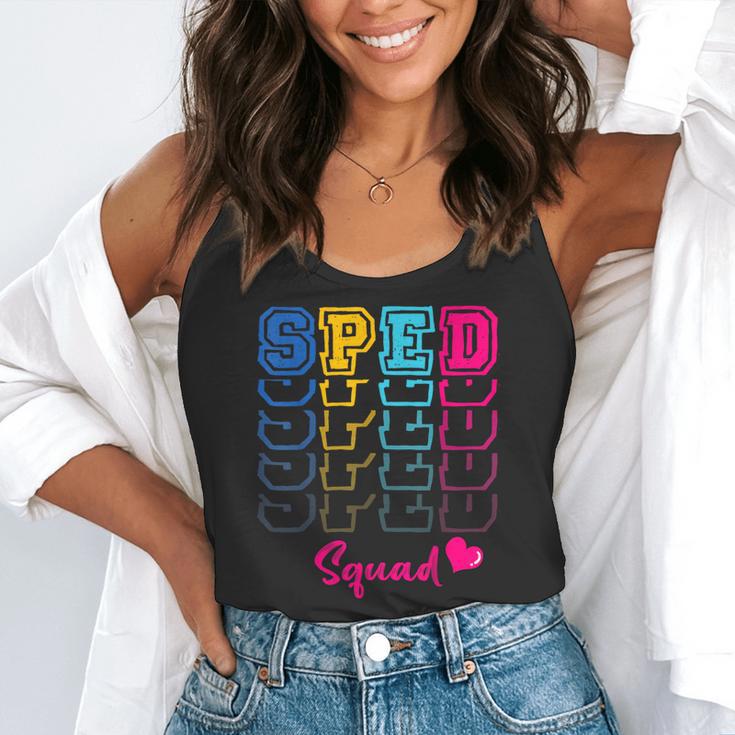 SPED Squad Proud Special Education Para Teacher Colorful Flowy Tank, funny gift