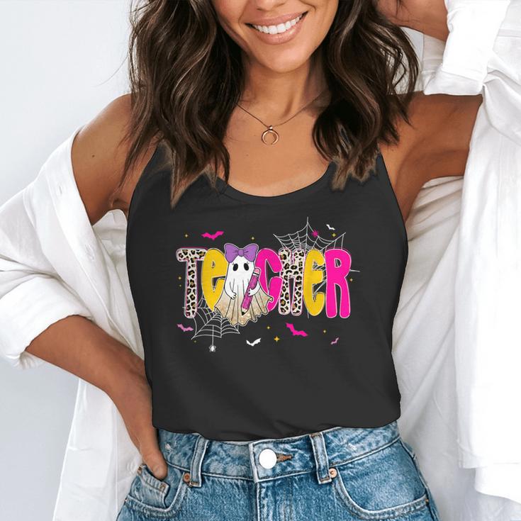 Spooky Halloween Teacher Para Counselor SPED Preppy Boo Kids Flowy Tank, funny gift