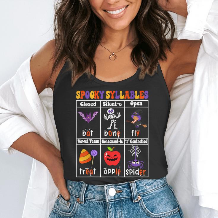 Spooky Syllables Teacher Halloween Educational Kids Flowy Tank, funny gift Spooky Syllables Teacher Halloween Educational Kids Flowy Tank, funny gift