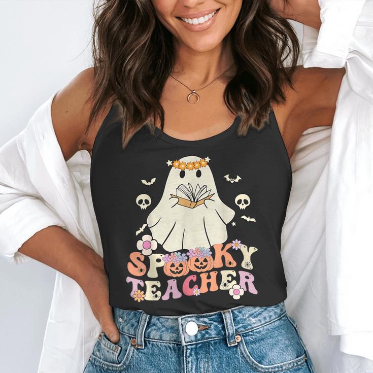 Spooky Teacher Groovy Retro Ghost Teacher Halloween 2023 For Men Women Kids Flowy Tank, funny gift Spooky Teacher Groovy Retro Ghost Teacher Halloween 2023 For Men Women Kids Flowy Tank, funny gift