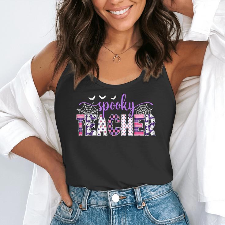 Spooky Teacher Halloween Costume Women Spooky Teacher Flowy Tank, funny gift