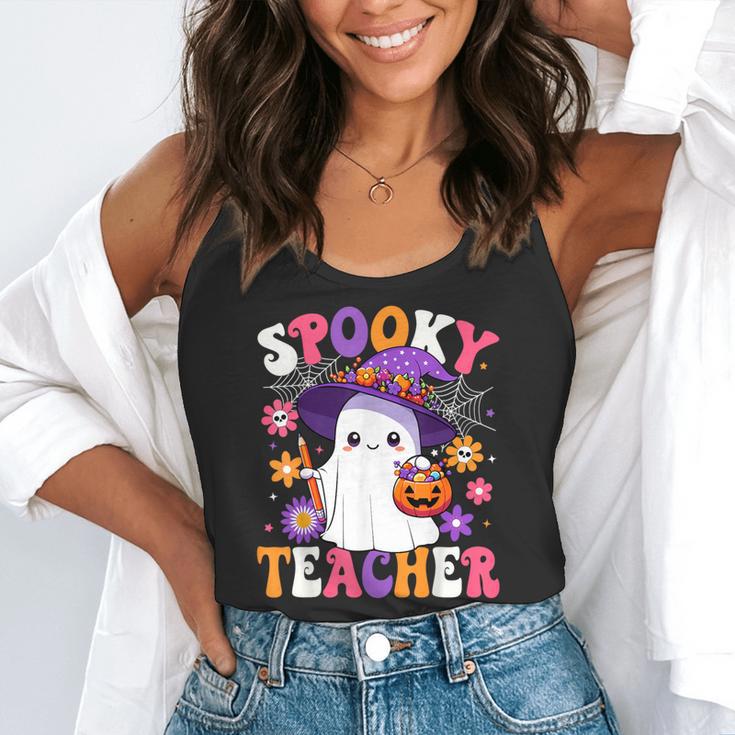 Spooky Teacher Halloween Cute Halloween Teacher Ghost Flowy Tank, funny gift Spooky Teacher Halloween Cute Halloween Teacher Ghost Flowy Tank, funny gift