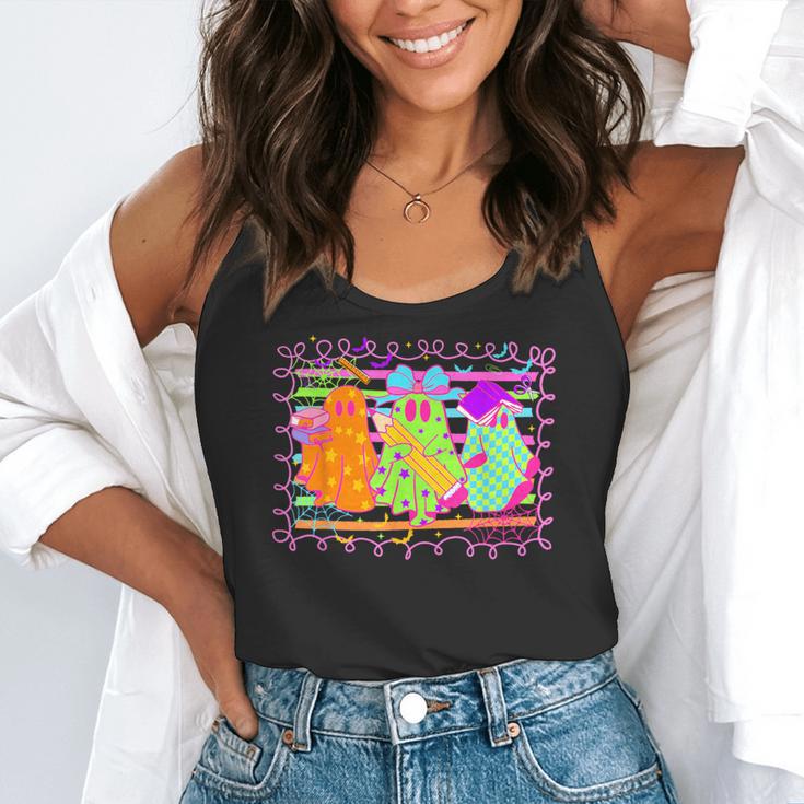 Spooky Teacher Halloween Ghost Fall Autumn Season Women Flowy Tank, funny gift Spooky Teacher Halloween Ghost Fall Autumn Season Women Flowy Tank, funny gift