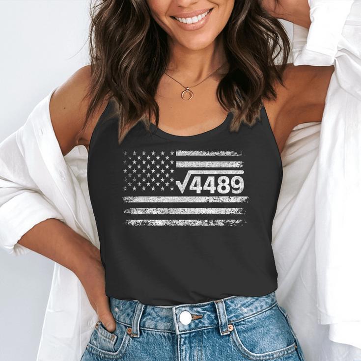 Square Root 4489 Slang Math Teacher Six Seven 6 7 USA Flag Flowy Tank, funny gift Square Root 4489 Slang Math Teacher Six Seven 6 7 USA Flag Flowy Tank, funny gift