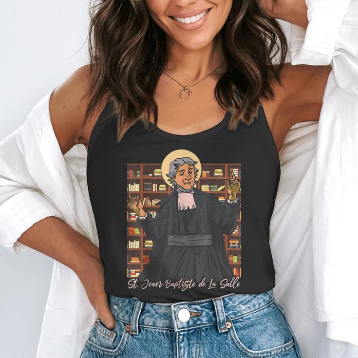 St Jean Baptiste De La Salle Patron Saint Education Teachers Flowy Tank, funny gift St Jean Baptiste De La Salle Patron Saint Education Teachers Flowy Tank, funny gift