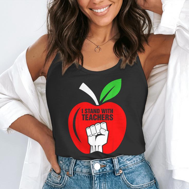 I Stand With Teachers Tshirt Flowy Tank, funny gift
