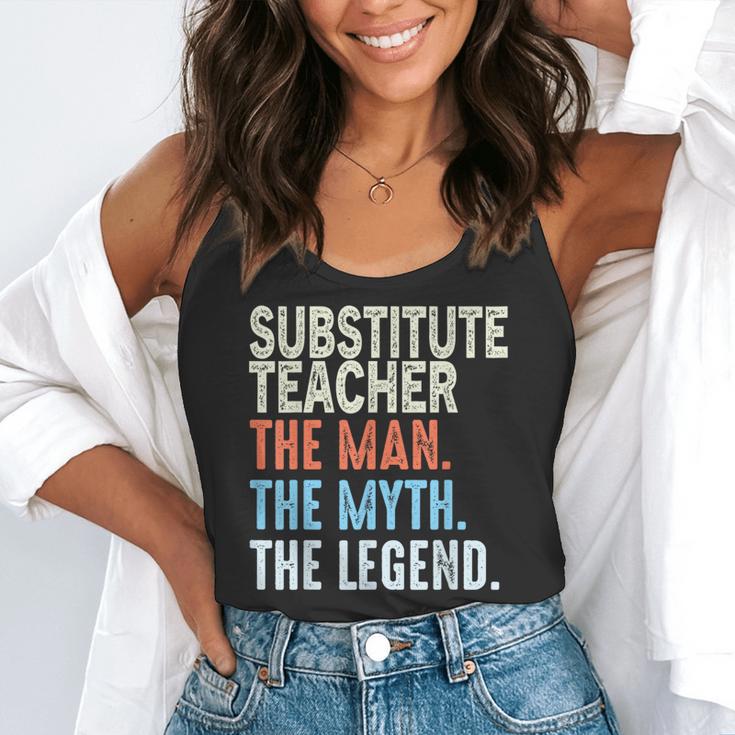 Substitute Teacher Man The Myth The Legend Appreciation Day Flowy Tank, funny gift