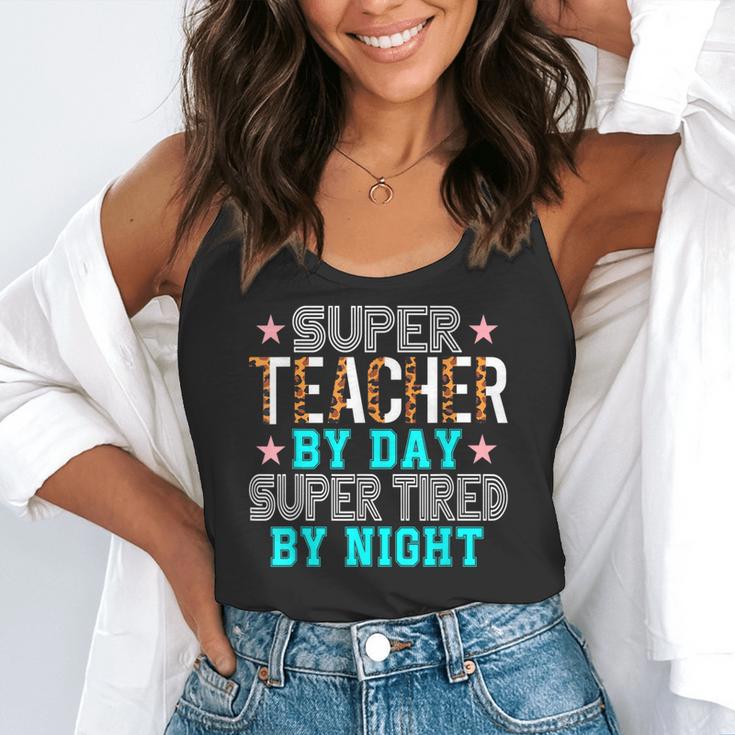 Super Teacher By Day Super Tired By Night Superhero Teacher Men Women Flowy Tank, funny gift