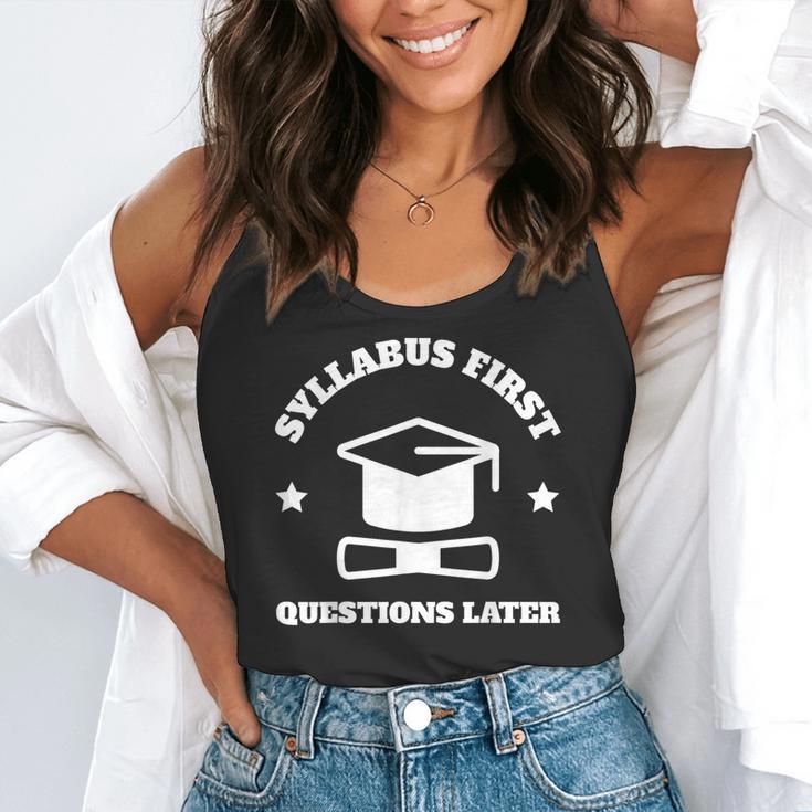 SYLLABUS PROFESSOR TEACHER Flowy Tank, funny gift
