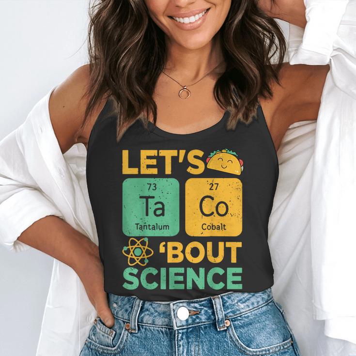 Lets Tacos Bout Science Teacher Chemistry Physics Flowy Tank, funny gift Lets Tacos Bout Science Teacher Chemistry Physics Flowy Tank, funny gift