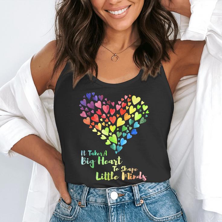 It Takes A Big Heart To Shape Little Minds Teacher Student Men Women Kids Flowy Tank, funny gift It Takes A Big Heart To Shape Little Minds Teacher Student Men Women Kids Flowy Tank, funny gift