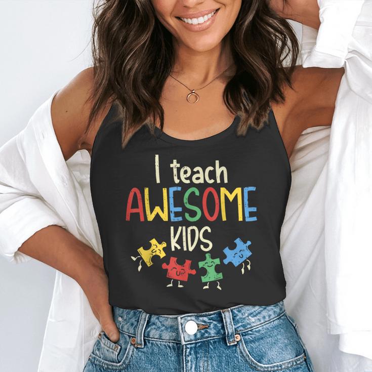 I Teach Awesome Kids Shirt Autism Special Education Teacher Flowy Tank, funny gift I Teach Awesome Kids Shirt Autism Special Education Teacher Flowy Tank, funny gift