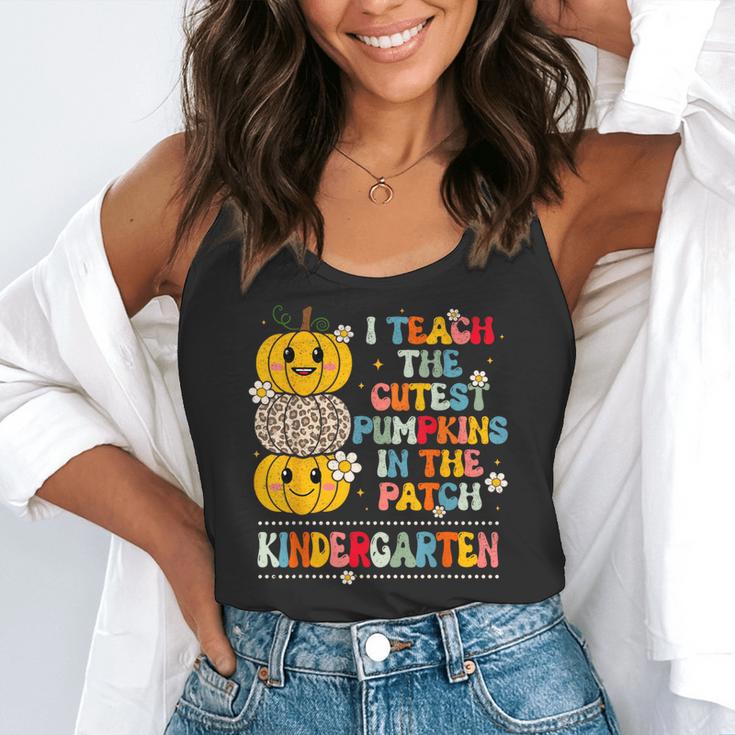 I Teach The Cutest Pumpkins Kindergarten Teacher Halloween Flowy Tank, funny gift