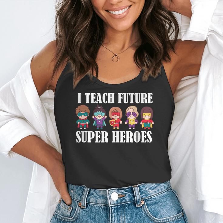 I Teach Future Superheroes Last Day Back To School Teacher Flowy Tank, funny gift I Teach Future Superheroes Last Day Back To School Teacher Flowy Tank, funny gift