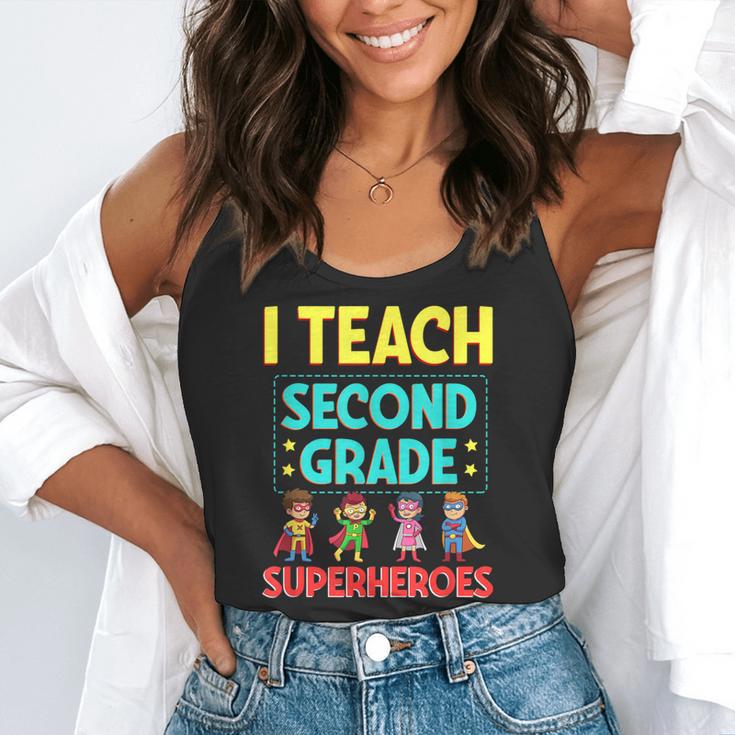 I Teach Second Grade Superheroes Teacher Superhero Flowy Tank, funny gift I Teach Second Grade Superheroes Teacher Superhero Flowy Tank, funny gift
