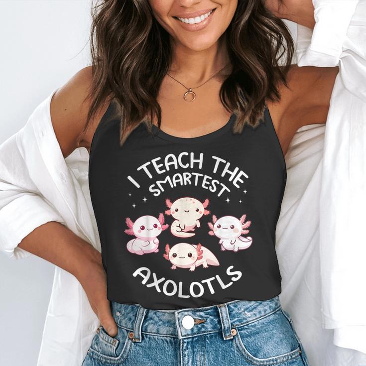 I Teach The Smartest Axolotls Cute Teacher Axolotl Flowy Tank, funny gift I Teach The Smartest Axolotls Cute Teacher Axolotl Flowy Tank, funny gift