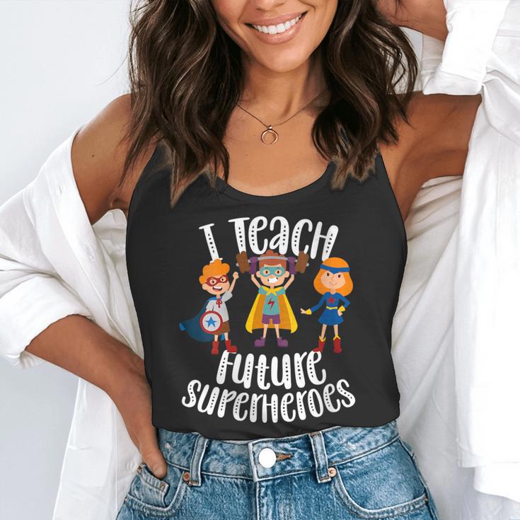 I Teach Superheroes Cute Back To School Teacher Flowy Tank, funny gift I Teach Superheroes Cute Back To School Teacher Flowy Tank, funny gift